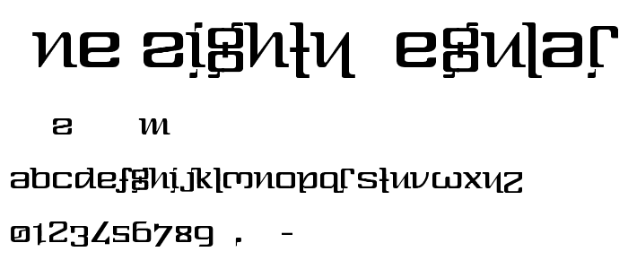 One-Eighty Regular font